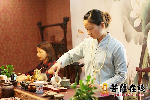 东林寺-上海东林寺举行禅茶试品会活动 以茶会友