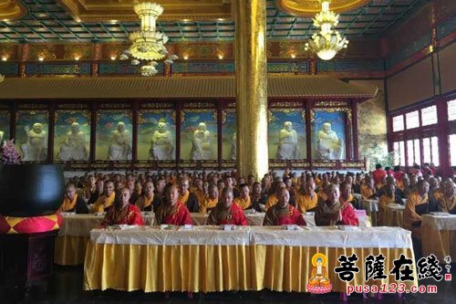 佛教-辽宁凌海慈海寺举行供上堂、罗汉斋僧法会