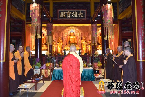 佛教-福建南安雪峰寺精进楞严三日恭迎开山义存祖师诞辰