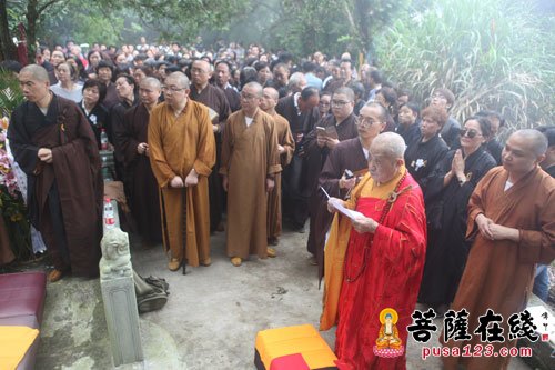 佛教-觉正长老灵骨安葬法会于普陀山伴山庵举行