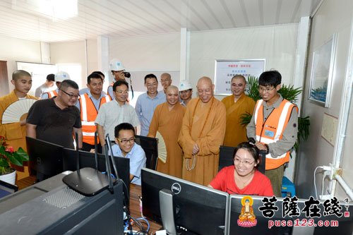 佛教-普陀山佛教协会观音法界工程指挥部举行警务室挂牌仪式