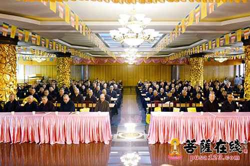 佛教-普陀山佛协召开丙申年七月十二全山执事圆职普茶会