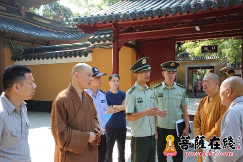 普陀山-普陀山佛协联合有关部门检查G20峰会期间消防安保工作