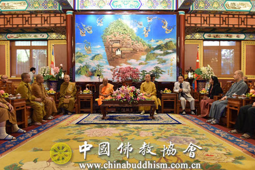 佛教-柬埔寨佛教领袖代表团拜访中国佛教协会
