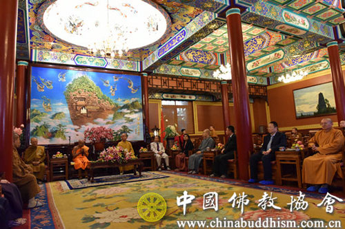 佛教-柬埔寨佛教领袖代表团拜访中国佛教协会