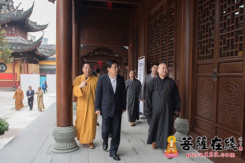 慈善-蒋坚永副局长一行莅临上海玉佛禅寺指导工作