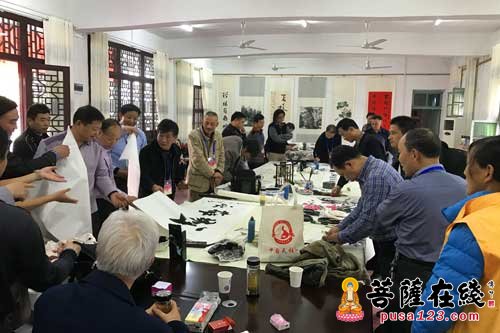 禅宗-中国禅宗三祖寺举行第五届禅文化论坛闭幕式暨禅意书画笔会