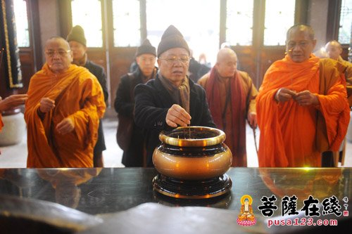 佛教-越南佛教教会代表团一行访问浙江宁波七塔禅寺
