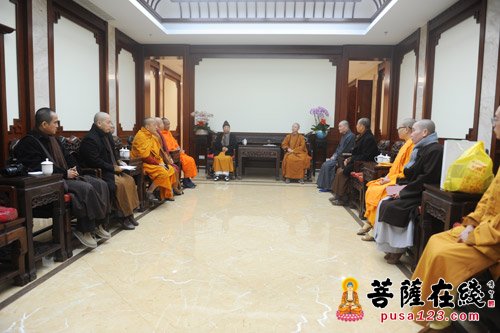 佛教-越南佛教教会代表团一行访问浙江宁波七塔禅寺