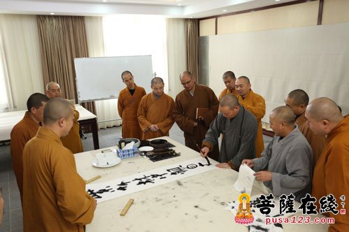 2016年普陀山佛教协会书画培训讲座在宝陀讲寺举办