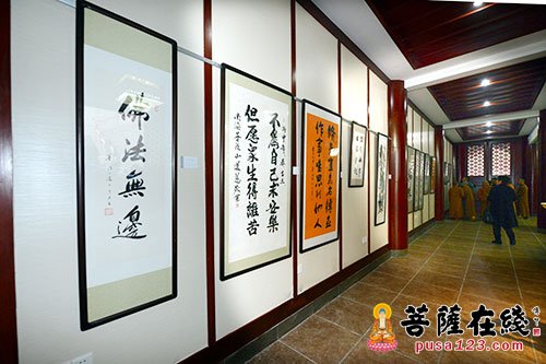 佛教-普陀山佛教协会僧众书画展在普陀山宝陀讲寺举行