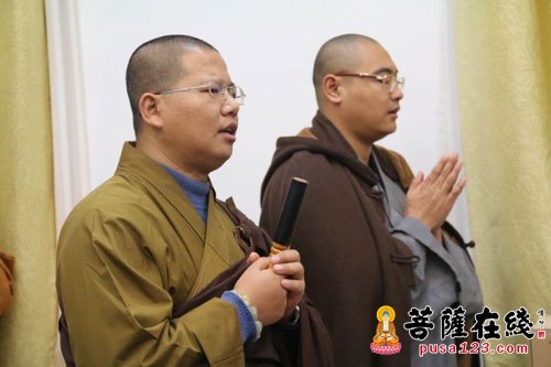 佛教-中国佛学院普陀山学院2015级本科班学僧为明学长老诵经回向