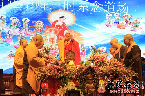 上海七宝教寺举行中峰三时系念法会