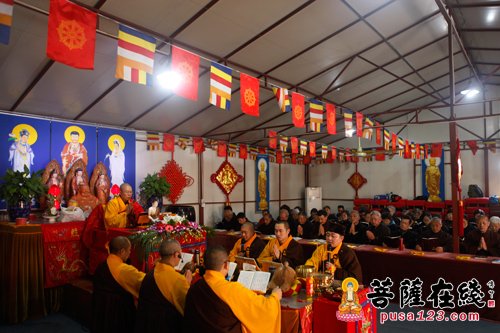 上海省殿禅寺举行中峰三时系念法会