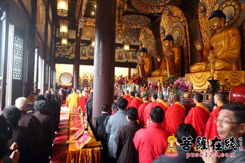 宁国-上海宁国禅寺举行冬至法会之上堂大斋仪式 平熙大和尚主法