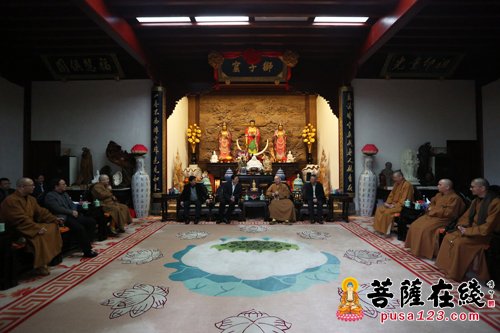 佛教-舟山市委常委王伟调研普陀山 祝愿普陀山越来越好