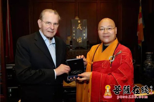 佛教-前国际奥委会主席一行访问杭州灵隐寺 促进佛教与体育的交流