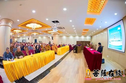 佛教-明生大和尚率众学习十二届全国人大五次会议精神