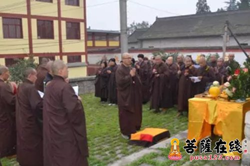 香积寺-清明时节 香积寺慧超法师率众扫塔祭祖 缅怀祖师功德