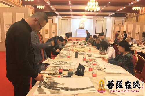 国画-“问禅金山——中国画名家邀请展”开幕 以禅画弘扬佛法
