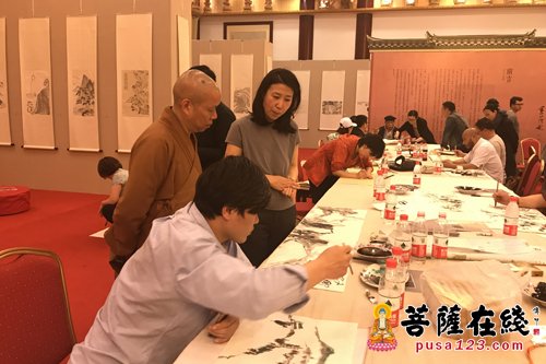 国画-“问禅金山——中国画名家邀请展”开幕 以禅画弘扬佛法