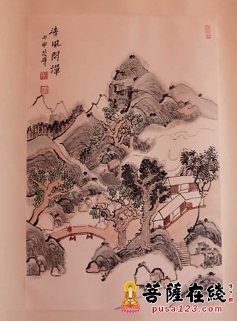 国画-“问禅金山——中国画名家邀请展”开幕 以禅画弘扬佛法