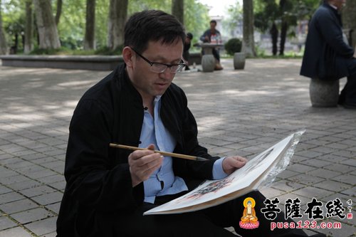 国画-“问禅金山——中国画名家邀请展”开幕 以禅画弘扬佛法