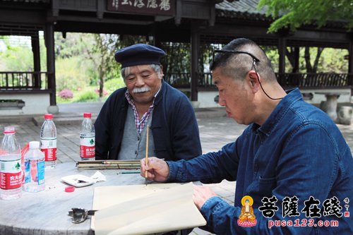 国画-“问禅金山——中国画名家邀请展”开幕 以禅画弘扬佛法