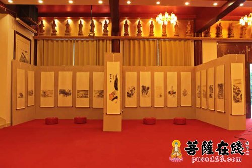 国画-“问禅金山——中国画名家邀请展”开幕 以禅画弘扬佛法