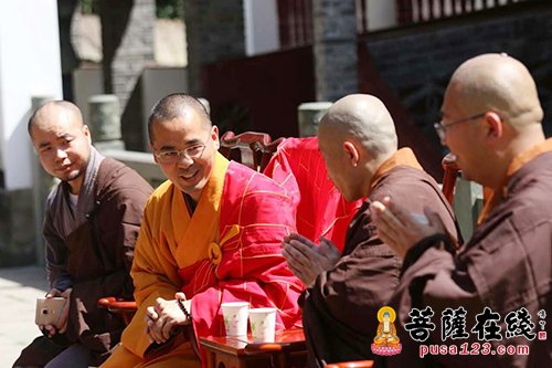 佛教-天台山佛学院学僧参拜玉泉祖庭 道伟法师慈悲开示