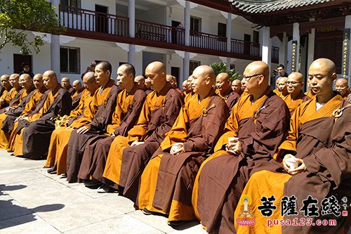佛教-天台山佛学院学僧参拜玉泉祖庭 道伟法师慈悲开示
