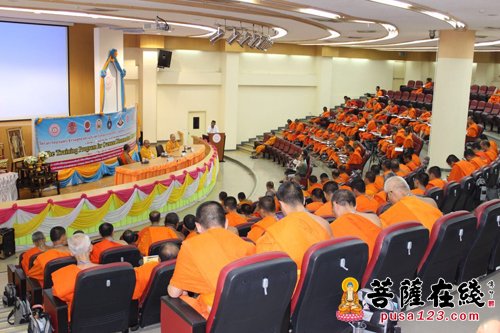 佛教-园慈法师与本性法师应邀为泰国佛教弘法使作专题讲座