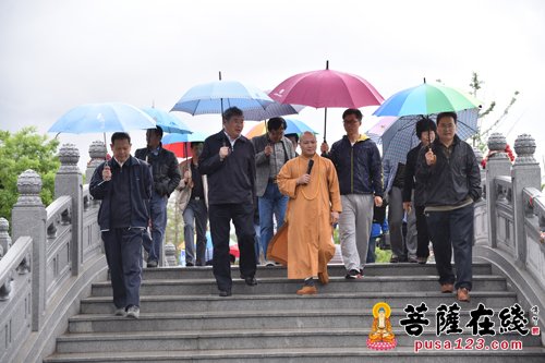 佛教-山东省政协领导一行调研合卢寺 悟实大和尚热情接待