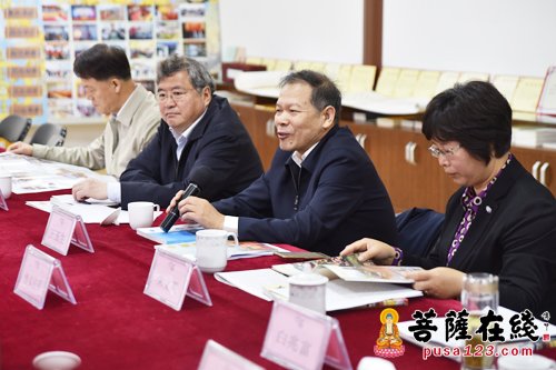 佛教-山东省政协领导一行调研合卢寺 悟实大和尚热情接待