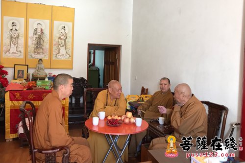 佛教-道慈大和尚一行赴定海祖印禅寺看望化通长老