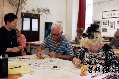 艺术-法中艺术协会主席Christian ETIE先生率团赴曹洞佛学院开展艺术交流