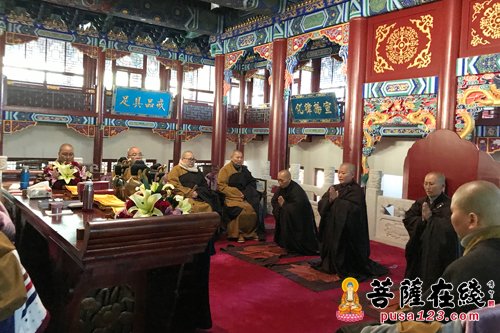 五臺山大聖竹林寺三壇大戒之二壇正授式叉尼戒