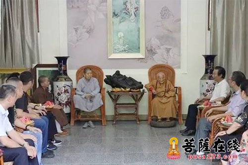 邹燕辉一行参访大金山禅寺 聘请印空长老为开化佛协名誉会长