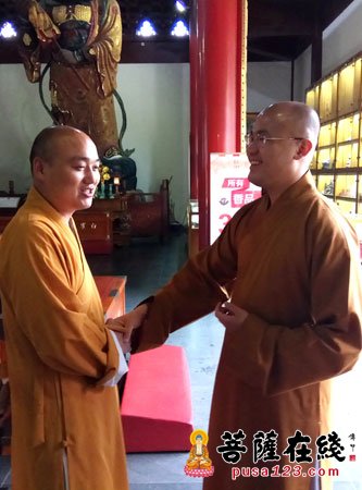 法华寺-法弘大和尚赴湖州法华寺参观交流 印可法师热情接待