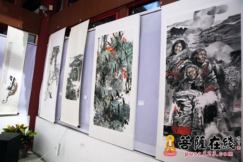 文化-翰墨明珠 相映成辉 七宝教寺书画展开幕