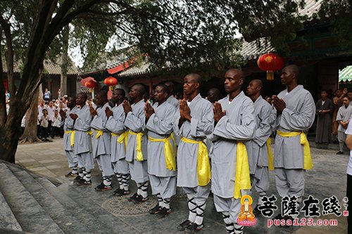 少林寺-嵩山少林寺举行“文化部少林功夫非洲学员班”开班仪式