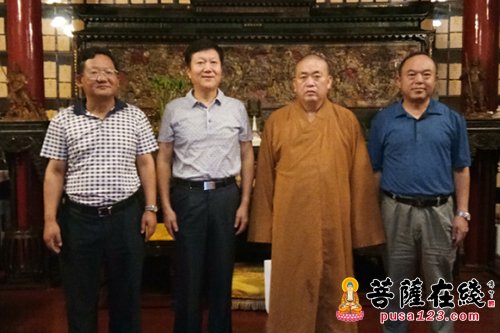 赵朴初-太湖县政协主席赵福南一行拜访嵩山少林寺方丈永信大和尚