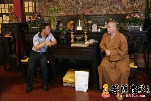 赵朴初-太湖县政协主席赵福南一行拜访嵩山少林寺方丈永信大和尚