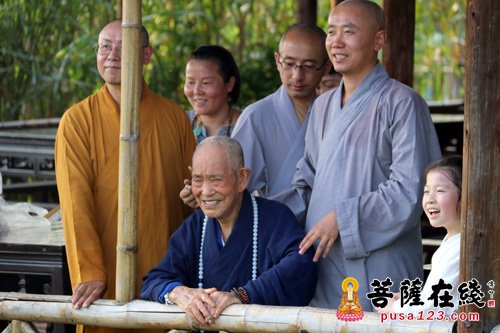 佛教-百岁高僧明道长老慈悲泼墨 龙山皇觉寺喜添佛光
