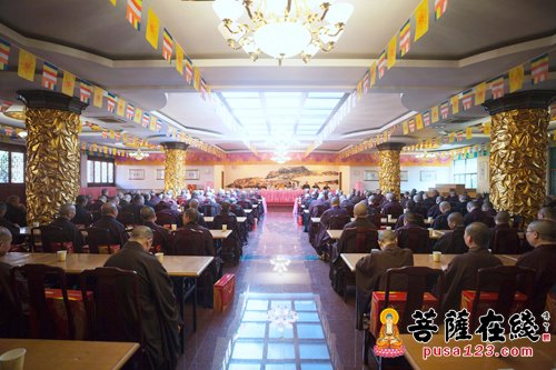 佛教-为加强道风建设 普陀山佛教协会举行丁酉年全山执事圆职普茶会