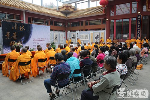 艺术-翰墨飘香 七宝教寺举行“清秋素墨禅韵”书画展