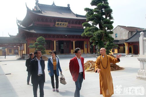 佛教-安徽省天长市人大原主任夏文尉一行赴绍兴安康寺考察