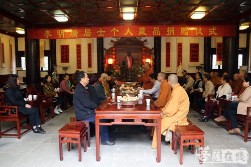 李明瑞-李明瑞居士珍藏古佛、法器捐赠仪式在宁国禅寺举行