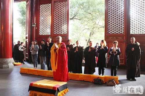 佛教-武汉宝通禅寺举行观音菩萨出家纪念日法会