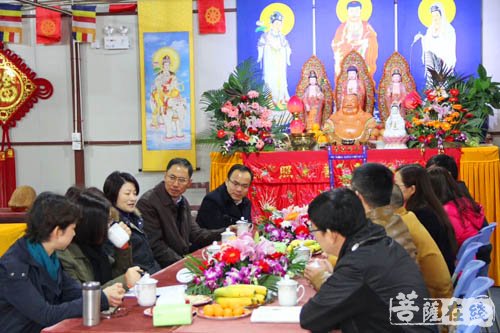 上海市民宗委主任花蓓前往省殿禅寺调研